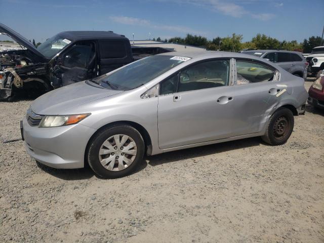 19XFB2F53CE355548 - 2012 HONDA CIVIC LX SILVER photo 1