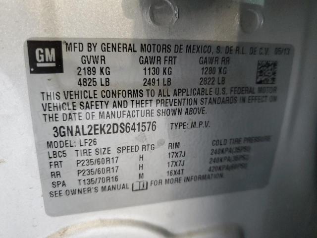 3GNAL2EK2DS641576 - 2013 CHEVROLET CAPTIVA LS 银色 照片 13