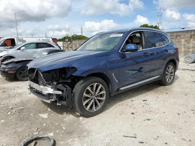 5UXTR7C57KLF28270 - 2019 BMW X3 3.0I SDRIVE30I BLUE photo 1