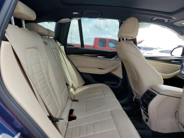 5UXTR7C57KLF28270 - 2019 BMW X3 3.0I SDRIVE30I BLUE photo 10