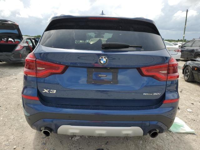 5UXTR7C57KLF28270 - 2019 BMW X3 3.0I SDRIVE30I BLUE photo 6
