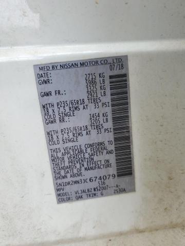 5N1DR2MN3JC674079 - 2018 NISSAN PATHFINDER S Ақ фото 13