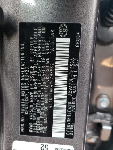 4T1G11AK4PU793982 - 2023 TOYOTA CAMRY SE NIGHT SHADE GRAY photo 13