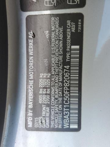 WBA3T1C50FP820674 - 2015 BMW 428 XI SULEV SILVER photo 13