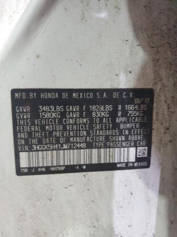 3HGGK5H41JM712448 - 2018 HONDA FIT LX Ақ фото 14