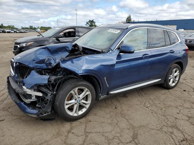 5UXTY5C0XL9B34448 - 2020 BMW X3 XDRIVE30I BLUE photo 1