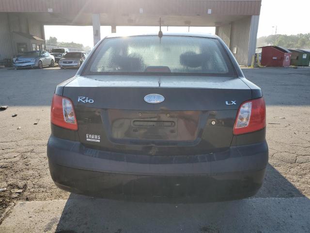 KNADE123686322812 - 2008 KIA RIO BASE BLACK photo 6