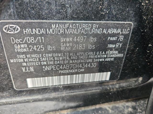 5NPEC4AB7CH434430 - 2012 HYUNDAI SONATA SE 黑色 照片 12