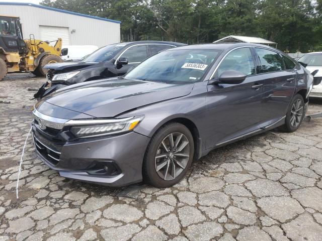 1HGCV1F53MA093749 - 2021 HONDA ACCORD EXL GRAY photo 1