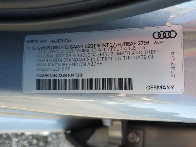 WAUHGAFCXGN104429 - 2016 AUDI A6 PRESTIGE 灰色 照片 12