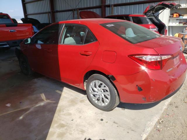 2T1BURHE8HC833242 - 2017 TOYOTA COROLLA L RED photo 2