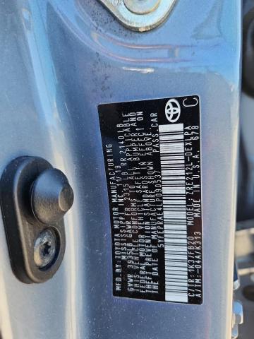 5YFEPRAE4LP090537 - 2020 TOYOTA COROLLA LE ლურჯი ფოტო 12