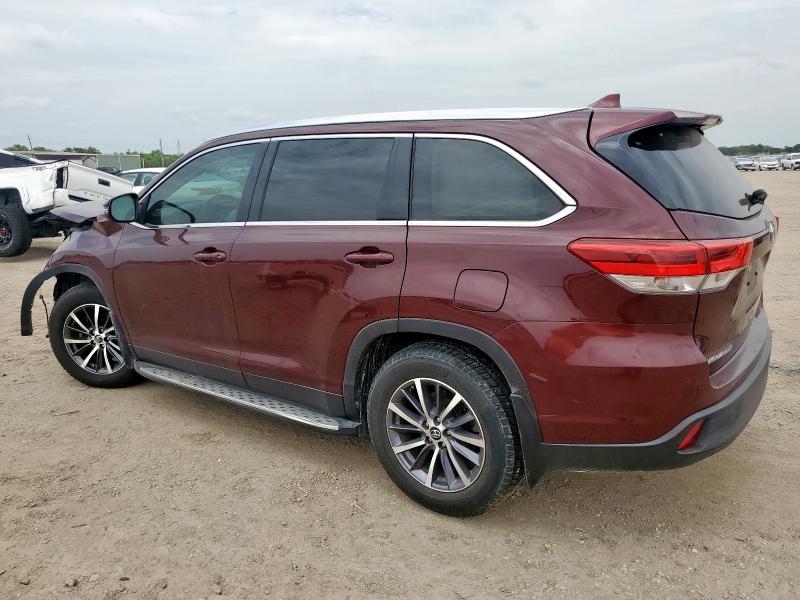 5TDJZRFH0KS999540 - 2019 TOYOTA HIGHLANDER SE Бордовый фото 2