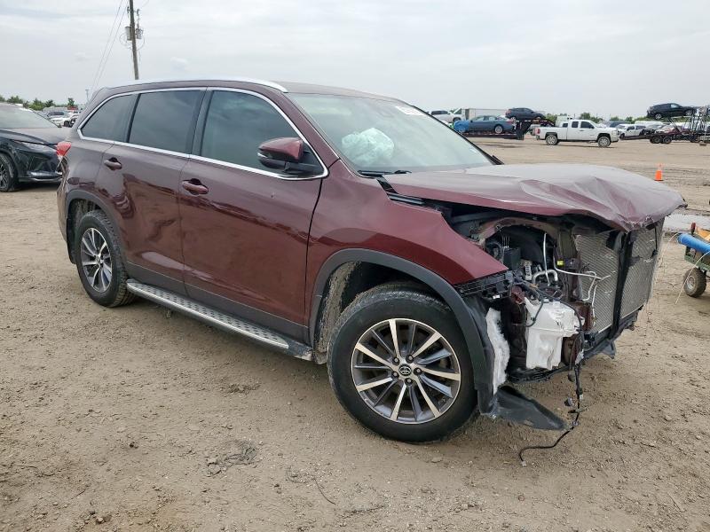 5TDJZRFH0KS999540 - 2019 TOYOTA HIGHLANDER SE Бордовый фото 4