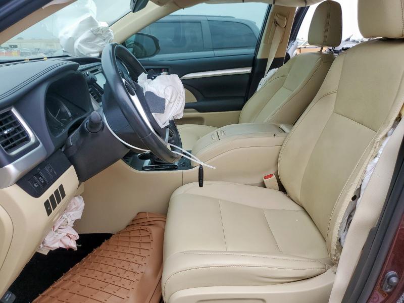 5TDJZRFH0KS999540 - 2019 TOYOTA HIGHLANDER SE Бордовый фото 7