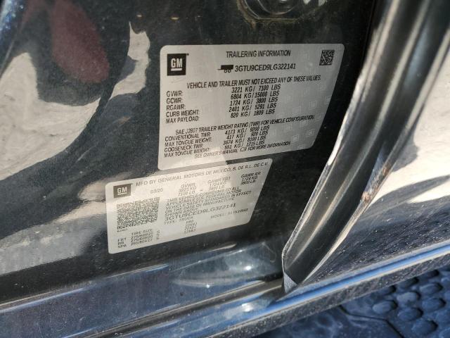 3GTU9CED9LG322141 - 2020 GMC SIERRA K1500 ELEVATION BLUE photo 12