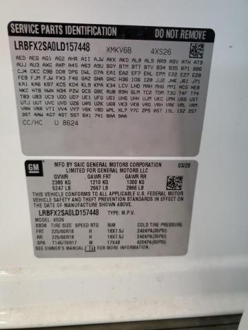 LRBFX2SA0LD157448 - 2020 BUICK ENVISION ESSENCE Ağ foto 12