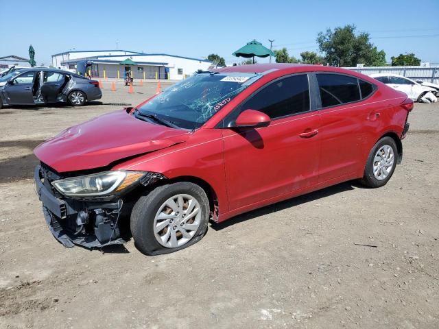 5NPD74LF3HH212085 - 2017 HYUNDAI ELANTRA SE RED photo 1