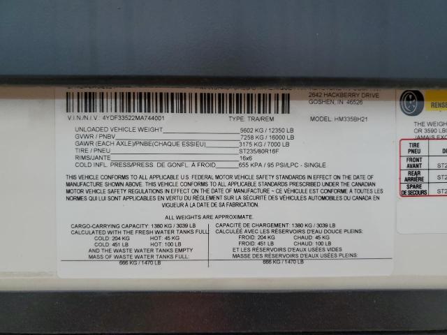 4YDF33522MA744001 - 2021 KEYSTONE MONTANA TWO TONE photo 10