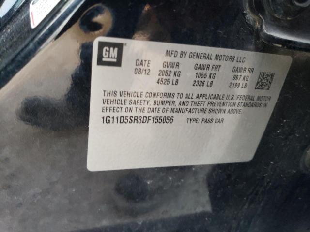 1G11D5SR3DF155056 - 2013 CHEVROLET MALIBU 1LT 黑色 照片 12