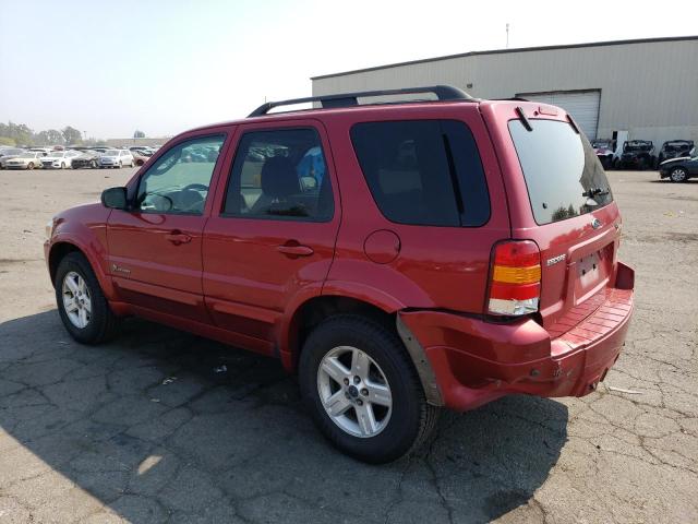 1FMCU59H17KA49435 - 2007 FORD ESCAPE HEV RED photo 2