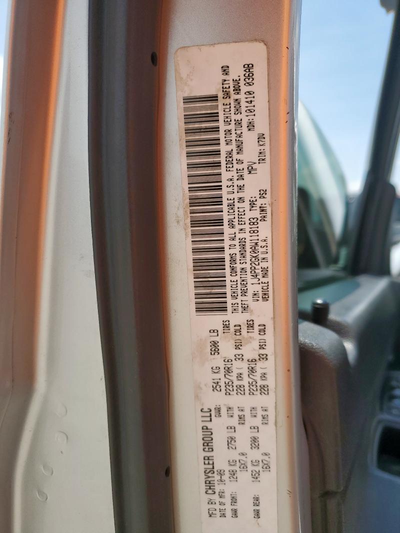 1J4PP2GK0AW118183 - 2010 JEEP LIBERTY SPORT 银色 照片 13