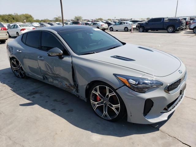 KNAE45LC2L6080509 - 2020 KIA STINGER GT1 GRAY photo 4