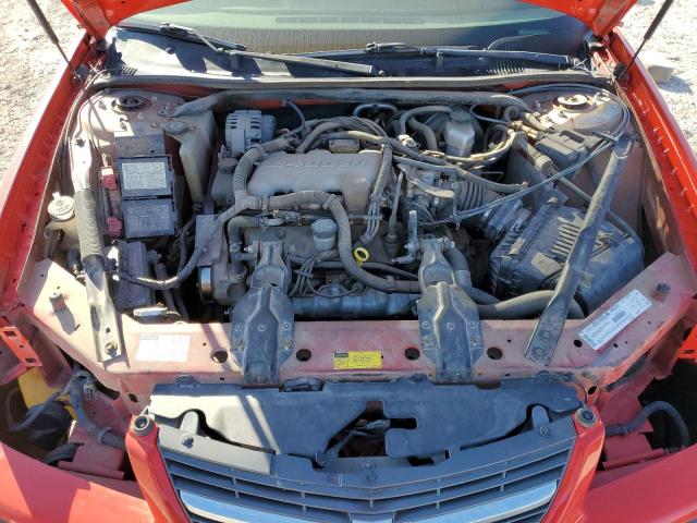 2G1WF55E619255777 - 2001 CHEVROLET IMPALA RED photo 11