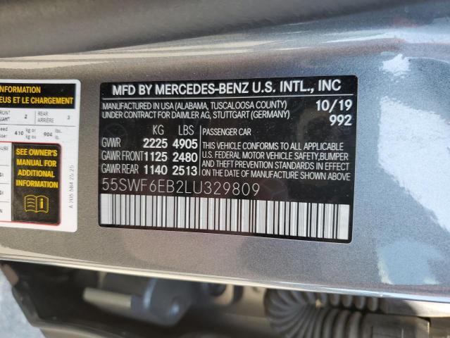 55SWF6EB2LU329809 - 2020 MERCEDES-BENZ C 43 AMG CHARCOAL photo 12