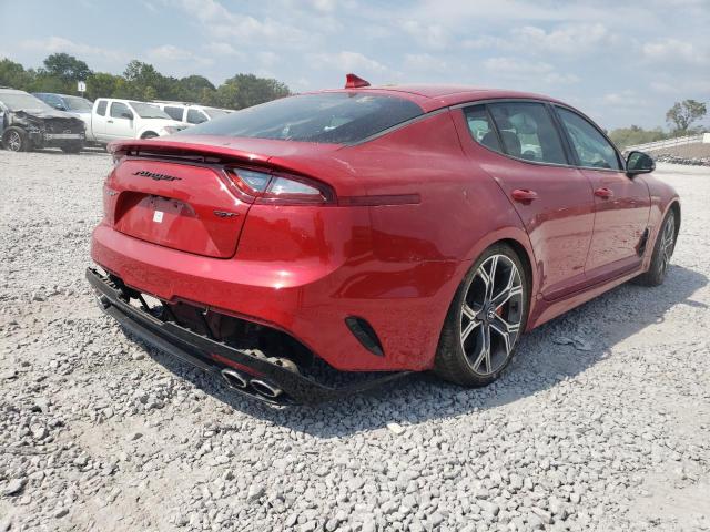 KNAE55LC7K6059439 - 2019 KIA STINGER GT2 RED photo 3