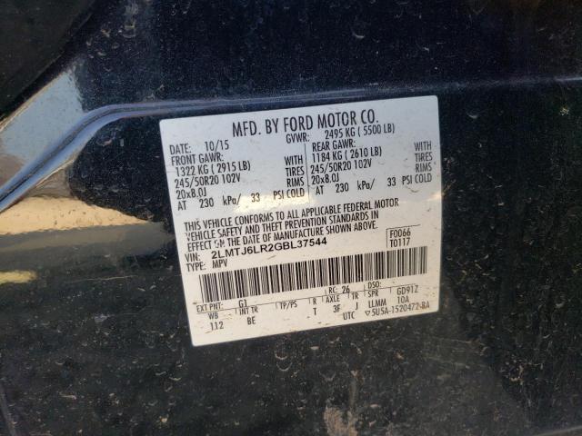 2LMTJ6LR2GBL37544 - 2016 LINCOLN MKX RESERVE 黑色 照片 12