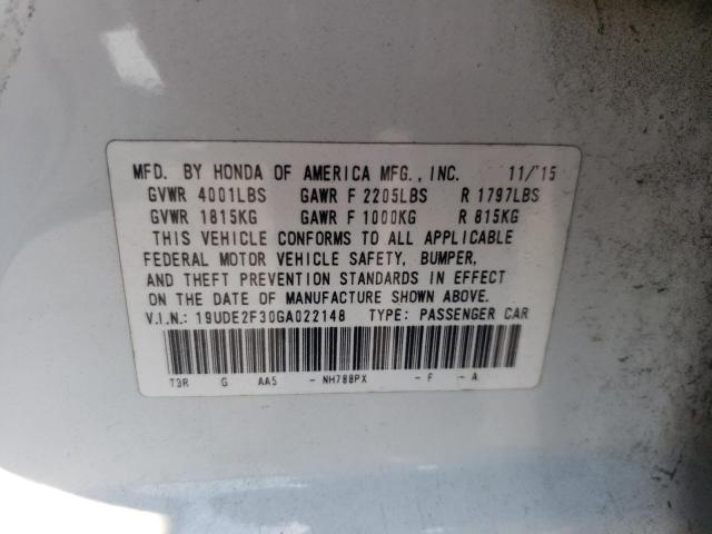 19UDE2F30GA022148 - 2016 ACURA ILX BASE WATCH PLUS WHITE photo 12