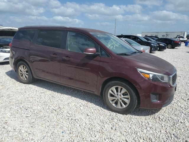 KNDMB5C15F6027567 - 2015 KIA SEDONA LX MAROON photo 4