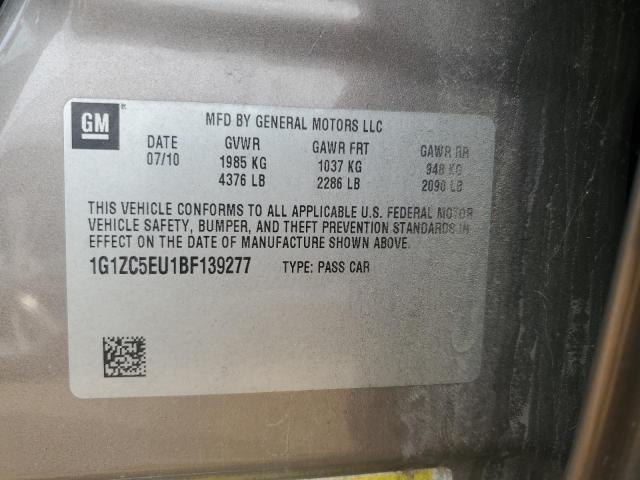 1G1ZC5EU1BF139277 - 2011 CHEVROLET MALIBU 1LT Qəhvəyi foto 12