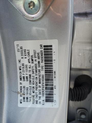 1HGCR2F80FA145880 - 2015 HONDA ACCORD EXL SILVER photo 12