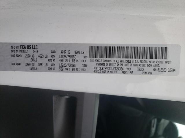 3C6TRVDG1JE124334 - 2018 RAM PROMASTER 2500 HIGH أبيض صورة 10