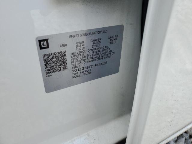 1G1ZG5ST7LF141133 - 2020 CHEVROLET MALIBU RS WHITE photo 12