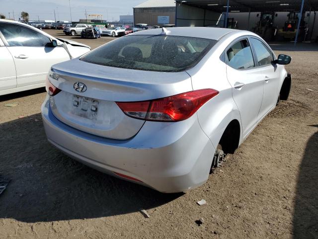 KMHDH4AE6BU134627 - 2011 HYUNDAI ELANTRA GLS SILVER photo 4