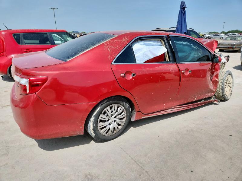 4T1BF1FK5DU665279 - 2013 TOYOTA CAMRY L RED photo 3
