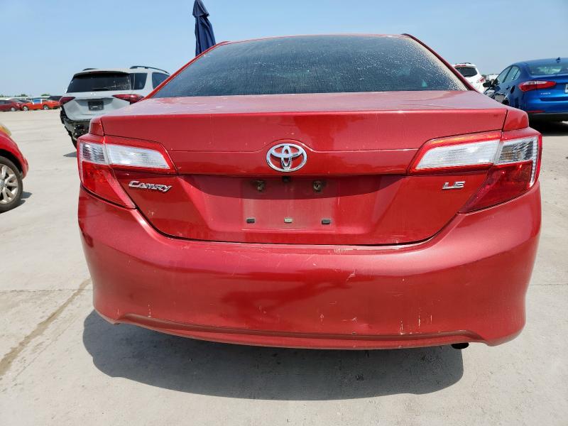 4T1BF1FK5DU665279 - 2013 TOYOTA CAMRY L RED photo 6