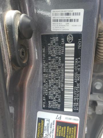 4T1BF1FK6GU580746 - 2016 TOYOTA CAMRY LE GRAY photo 12