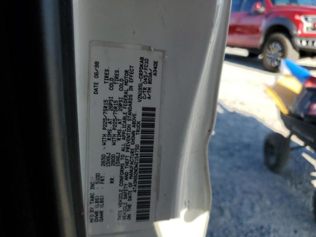 4TASN92N0WZ154750 - 1998 TOYOTA TACOMA XTRACAB PRERUNNER თეთრი ფოტო 12