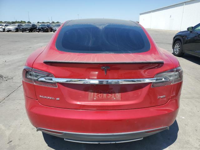 5YJSA1H1XEFP31861 - 2014 TESLA MODEL S წითელი ფოტო 6