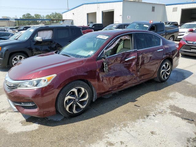 1HGCR2F92HA034582 - 2017 HONDA ACCORD EXL BURGUNDY photo 1