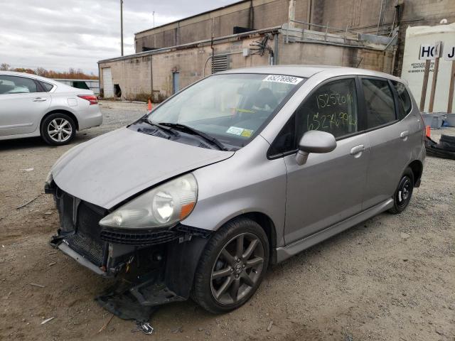 JHMGD37687S051189 - 2007 HONDA FIT S GRAY photo 2