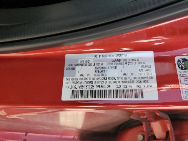 JM1GL1WY6M1619923 - 2021 MAZDA 6 GRAND TOURING RESERVE RED photo 12