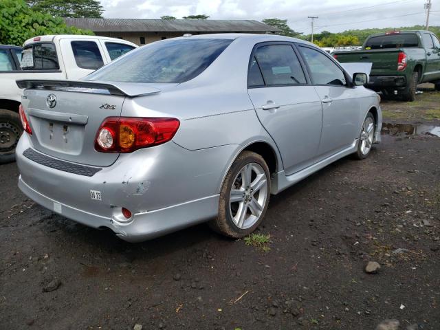 1NXBE40EX9Z142774 - 2009 TOYOTA COROLLA XRS SILVER photo 3