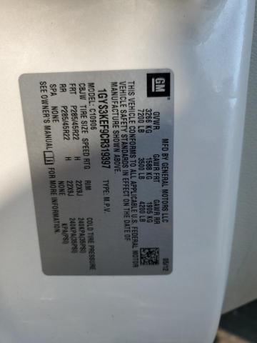 1GYS3KEF9CR319397 - 2012 CADILLAC ESCALADE ESV PLATINUM Ақ фото 13