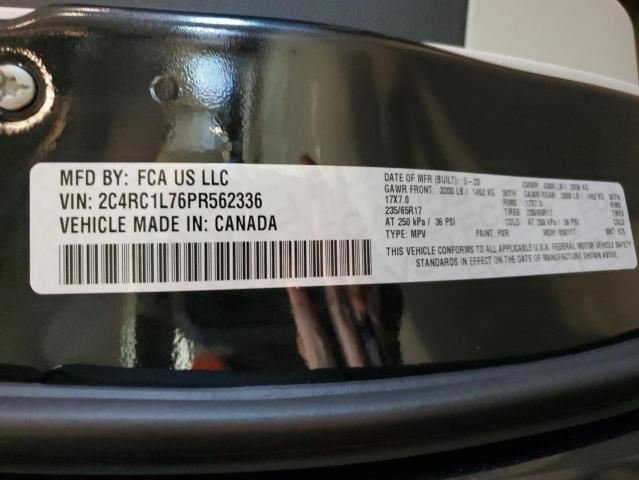 2C4RC1L76PR562336 - 2023 CHRYSLER PACIFICA HYBRID TOURING L BLACK photo 13