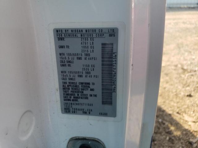 3N63M0ZN6FK711569 - 2015 CHEVROLET CITY EXPRE LT 白色 照片 14